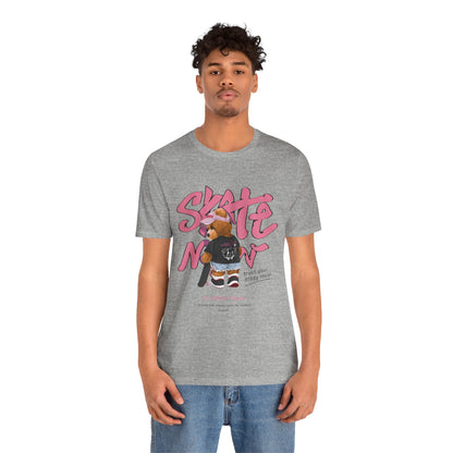Skate Mom Bear Tee — Cute Pink Skateboard Graphic T-Shirt