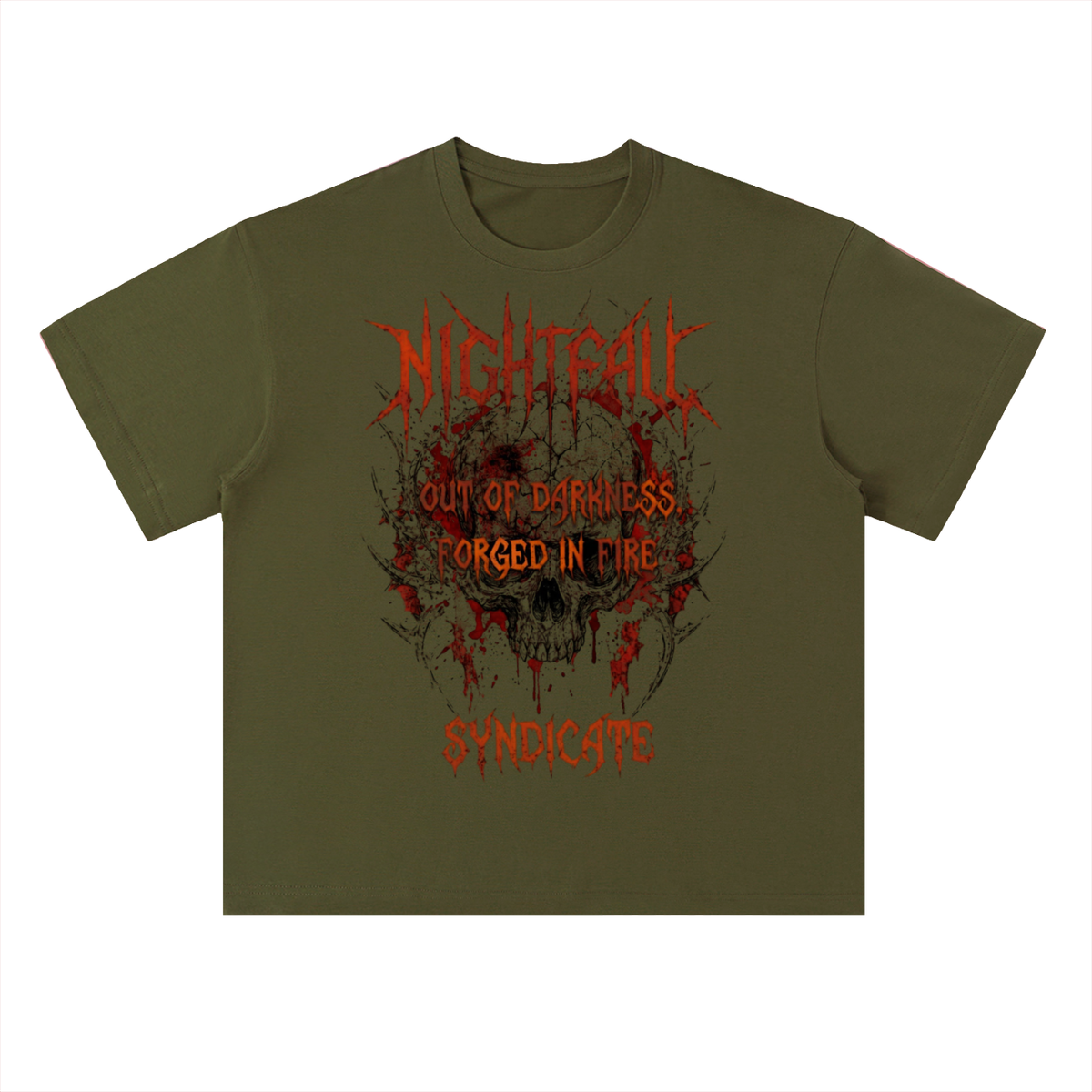 Nightfall Dark Fantasy Graphic Drop Shoulder Tee