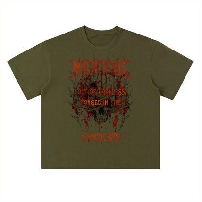 Nightfall Dark Fantasy Graphic Drop Shoulder Tee