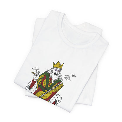 King of Leaves Graphic Tee — Playing Card Cannabis Design