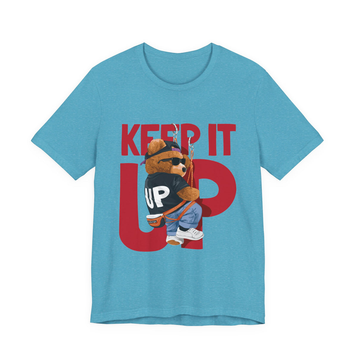 Keep It Up Bear Graphic Tee — Retro Streetwear Teddy T-Shirt