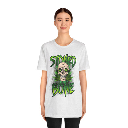 Stoned to the Bone Skull Tee — Cannabis Leaf Graphic T-Shirt