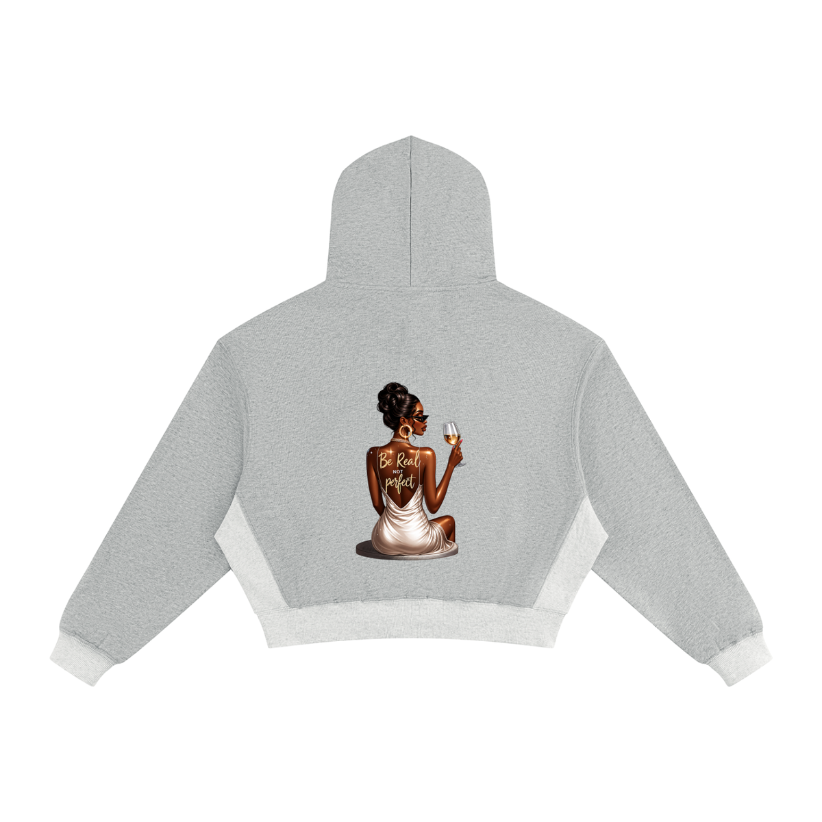 Be Real Not Perfect Woman Illustration Graphic Hoodie