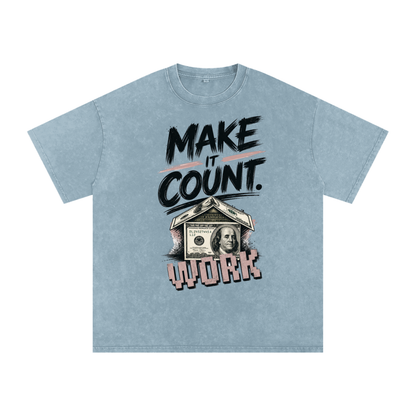 Make It Count Snow-Washed Cotton Graphic Tee