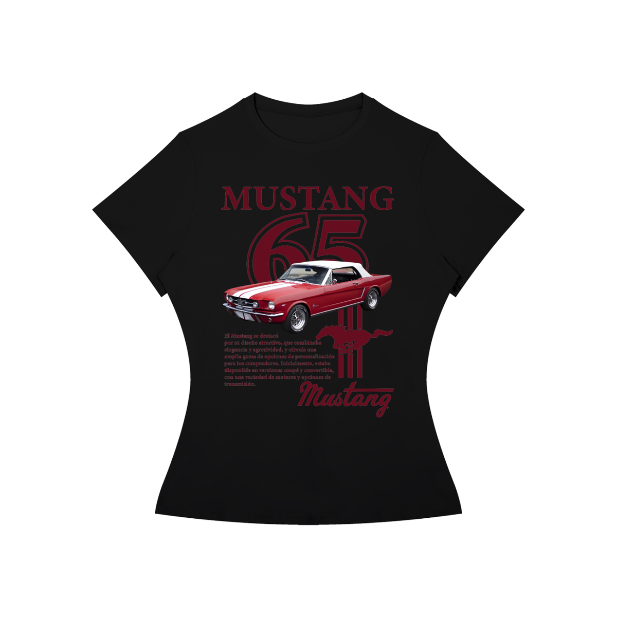 MUSTANG 65TH Red convertible T-Shirt