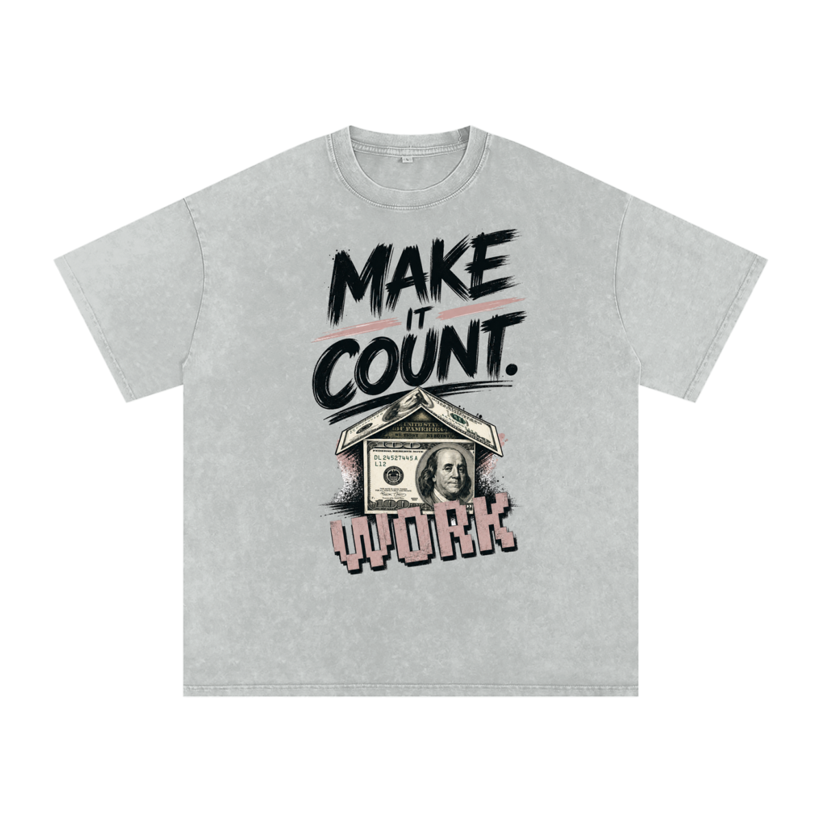 Make It Count Snow-Washed Cotton Graphic Tee