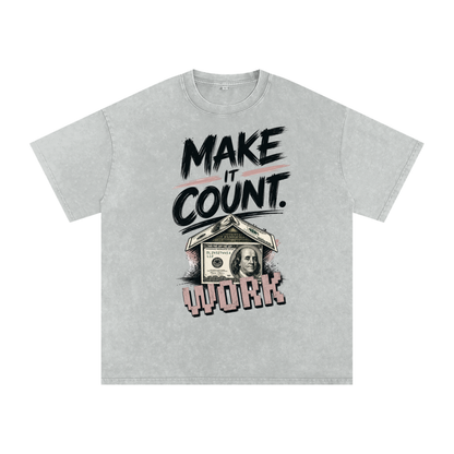 Make It Count Snow-Washed Cotton Graphic Tee