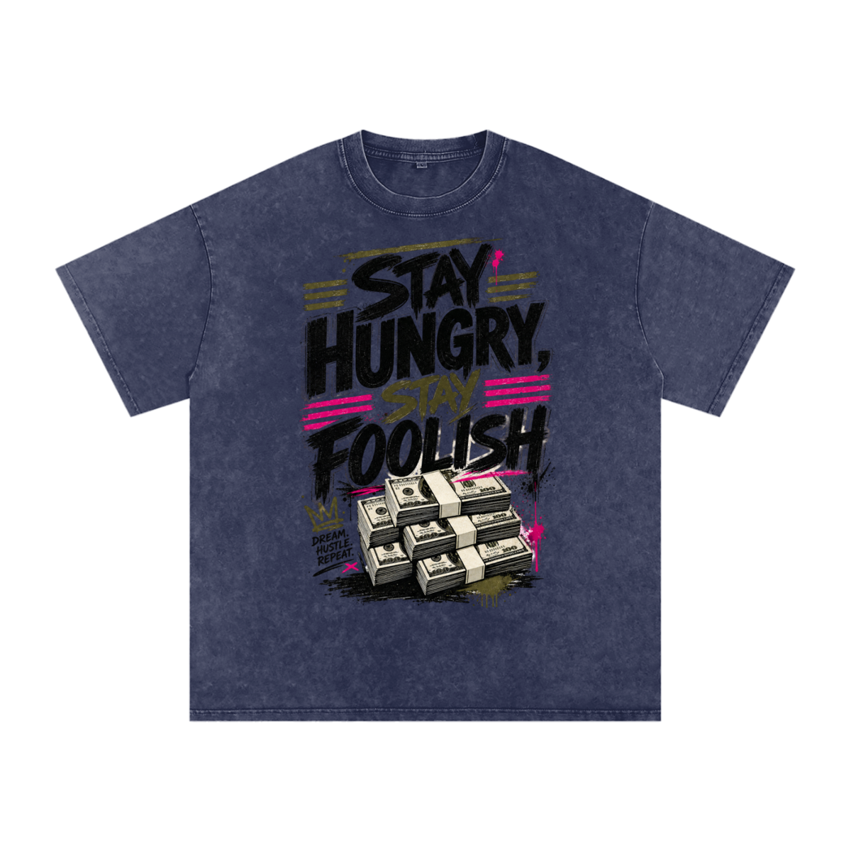 Stay Hungry & Foolish Snow-Washed Cotton Tee