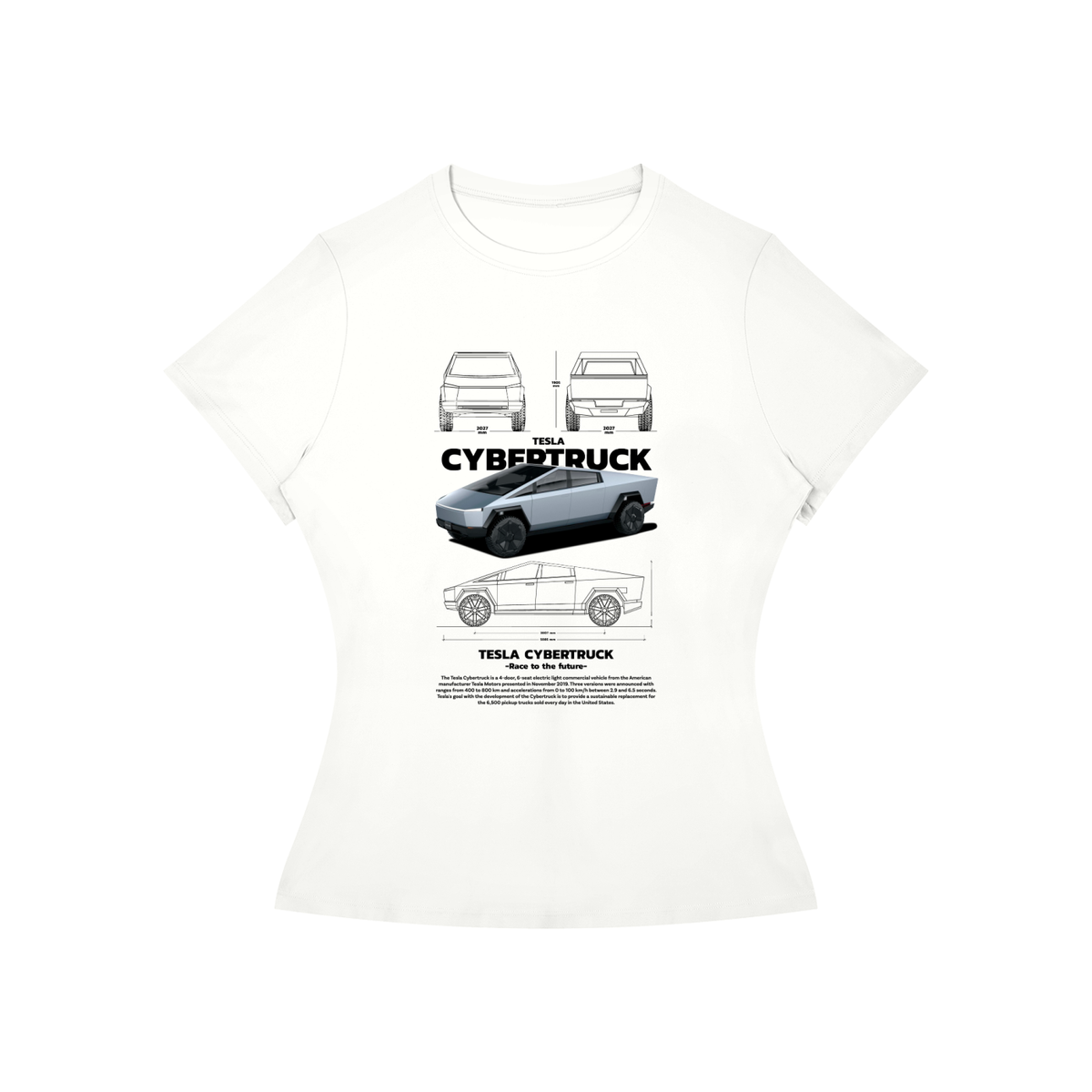 Cybertruck Women’s Slim-Fit Graphic Tee