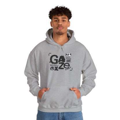 Gaze Graphic Hoodie — Distressed Text Urban Streetwear