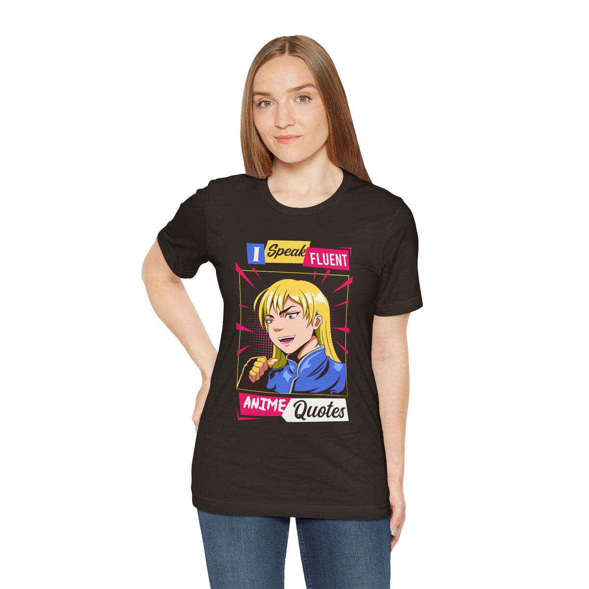 Anime Quotes T-Shirt — "I Speak Fluent Anime Quotes" Retro Manga Style Tee