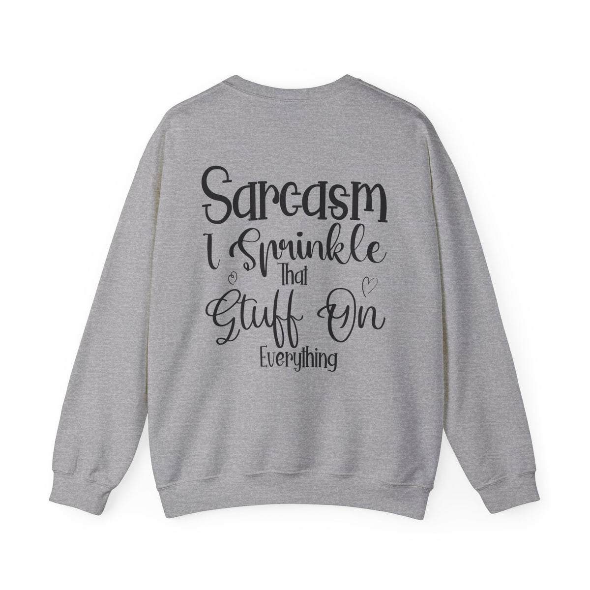 Funny Coffee Owl Crewneck Sweatshirt — "Sorry for What I Said Before Coffee" / Sarcasm Back Print