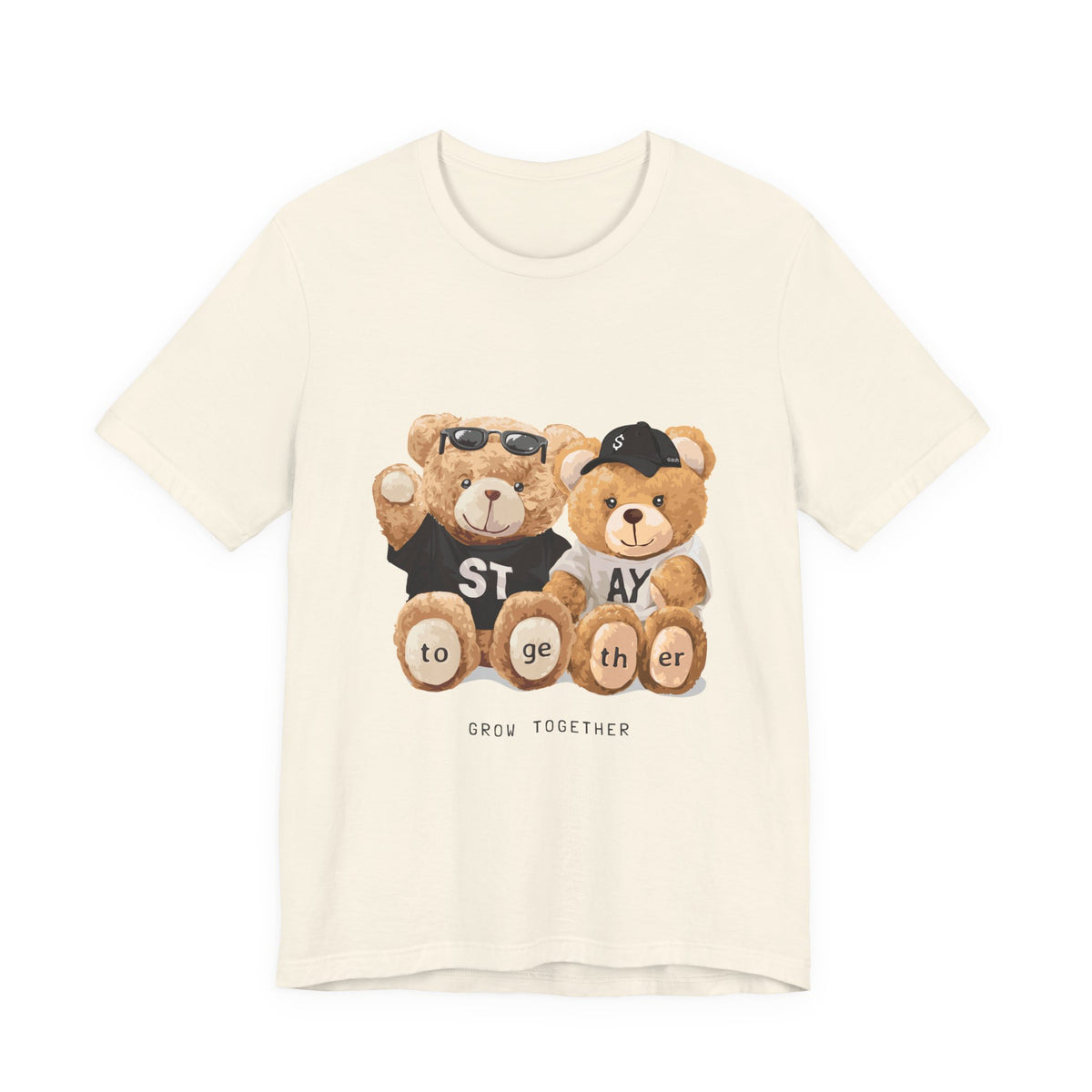 Teddy Bears "Stay Together" Graphic Tee — Cute Couple/Friendship Shirt