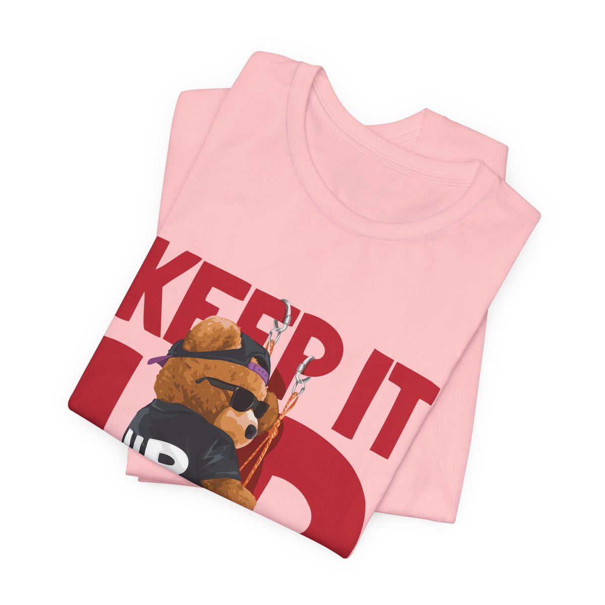 Keep It Up Bear Graphic Tee — Retro Streetwear Teddy T-Shirt