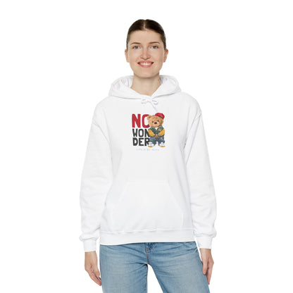No Wonder Bear Hoodie – Cute Teddy Graphic Hooded Sweatshirt