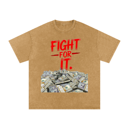 Fight for It Snow-Washed Cotton Graphic Tee