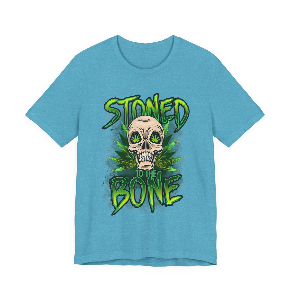 Stoned to the Bone Skull Tee — Cannabis Leaf Graphic T-Shirt