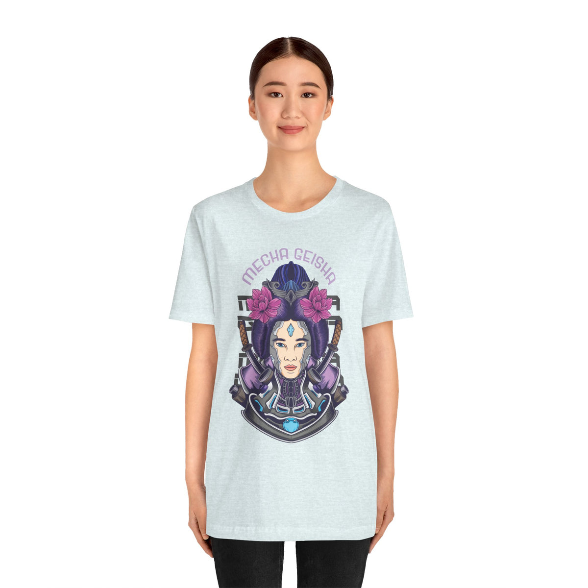 Mecha Geisha T-Shirt — Futuristic Asian-Inspired Graphic Tee