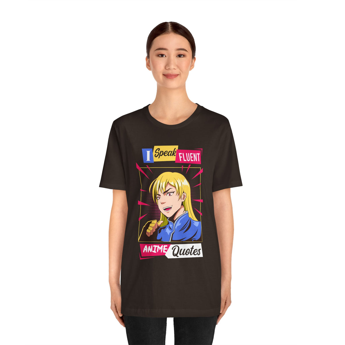 Anime Quotes T-Shirt — "I Speak Fluent Anime Quotes" Retro Manga Style Tee