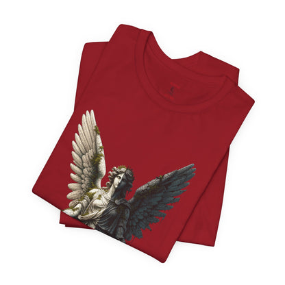 Angel Graphic Tee — 'The Last Angel' Illustrated Short Sleeve Shirt