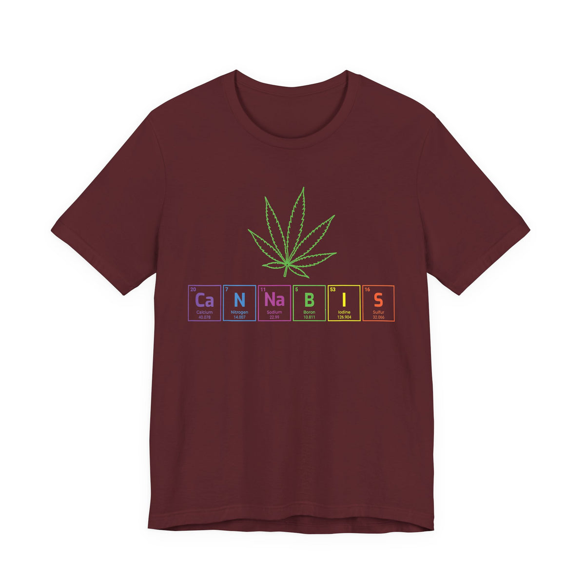 Cannabis Elemental Tee — Graphic Marijuana Leaf Science Shirt