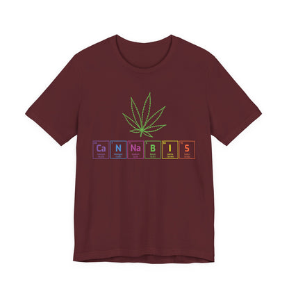 Cannabis Elemental Tee — Graphic Marijuana Leaf Science Shirt