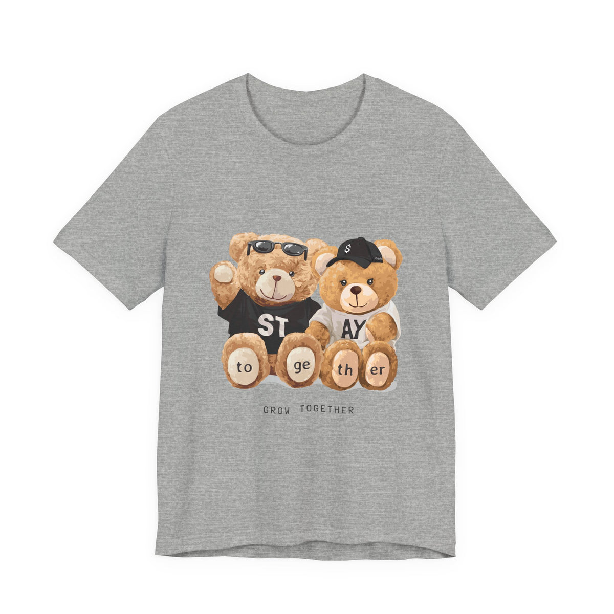 Teddy Bears "Stay Together" Graphic Tee — Cute Couple/Friendship Shirt