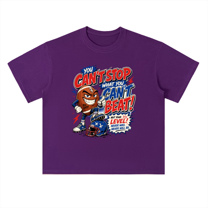 You Can't Stop What You Can't Beat Sports Graphic Drop Shoulder Tee