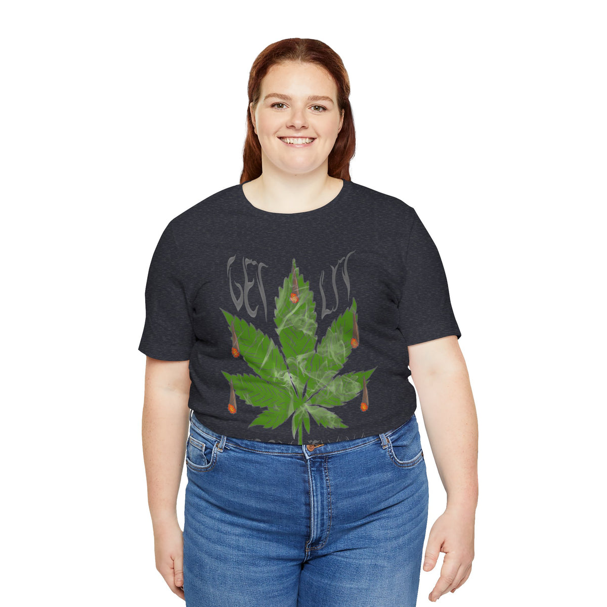 Merry Tijuana Cannabis Leaf Tee — 'Get Lit' Holiday Marijuana T-Shirt