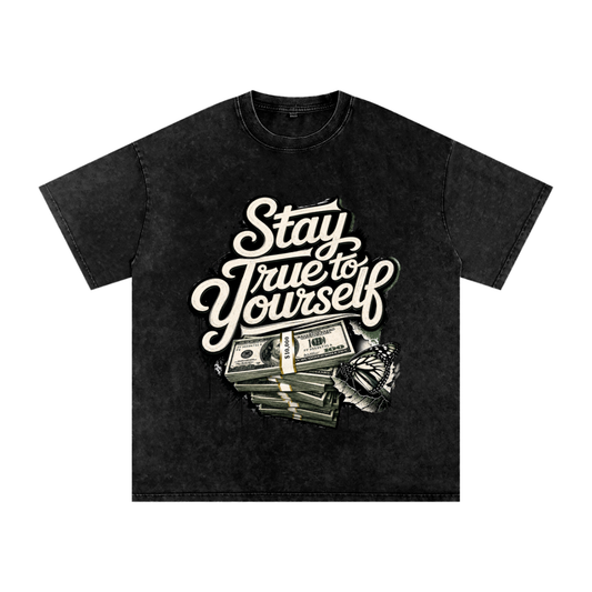Stay True to Yourself Snow-Washed Cotton Tee
