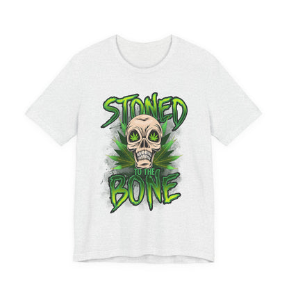 Stoned to the Bone Skull Tee — Cannabis Leaf Graphic T-Shirt
