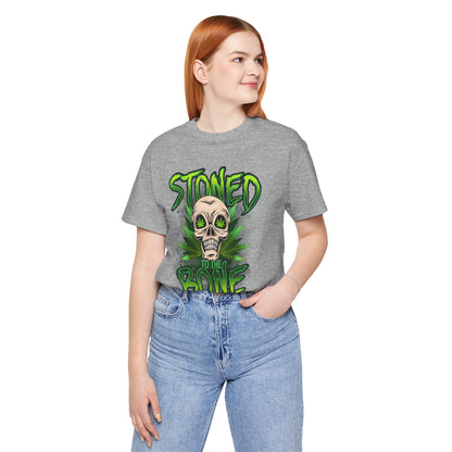 Stoned to the Bone Skull Tee — Cannabis Leaf Graphic T-Shirt