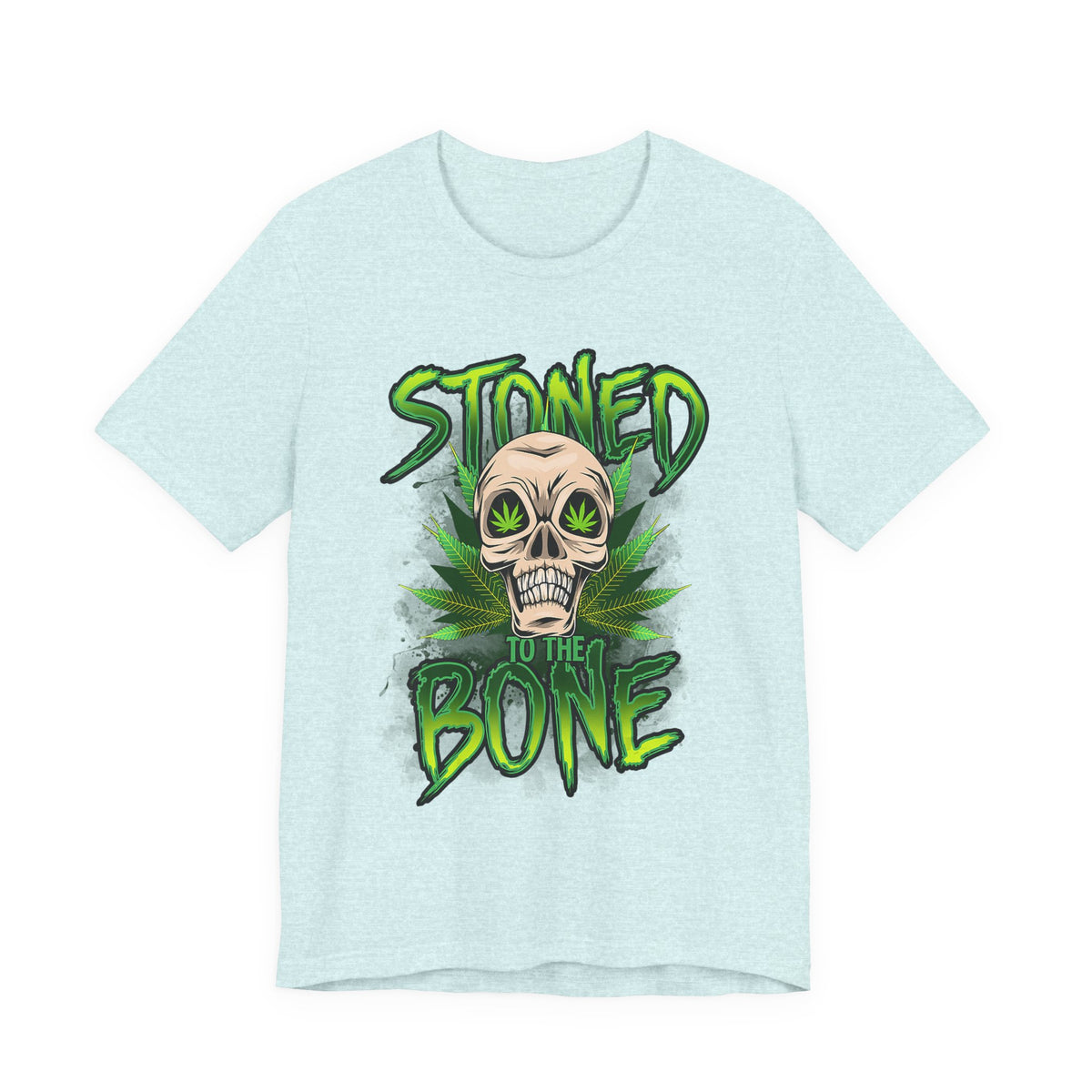 Stoned to the Bone Skull Tee — Cannabis Leaf Graphic T-Shirt
