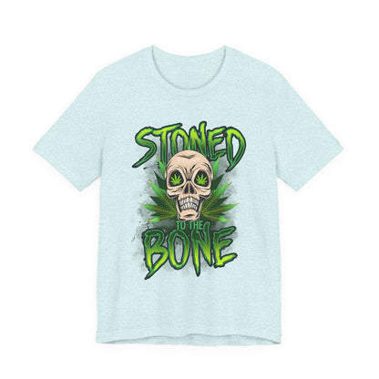 Stoned to the Bone Skull Tee — Cannabis Leaf Graphic T-Shirt