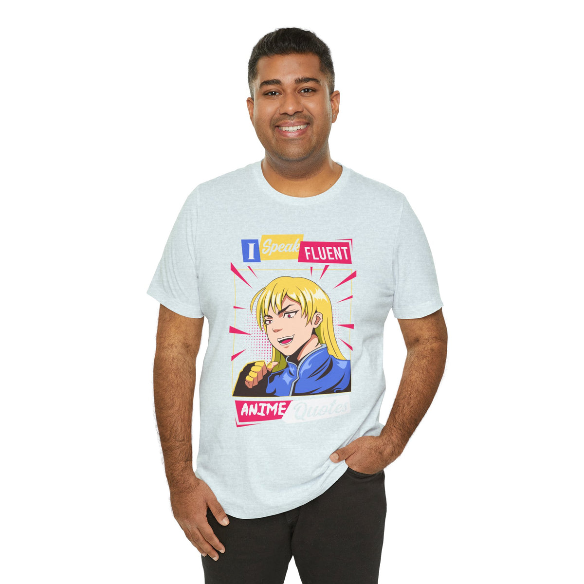 Anime Quotes T-Shirt — "I Speak Fluent Anime Quotes" Retro Manga Style Tee
