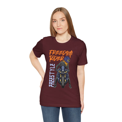 Freedom Rider Motorcycle Tee – "Freedom Rider" Streetstyle Biker T-Shirt