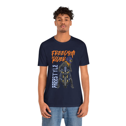 Freedom Rider Motorcycle Tee – "Freedom Rider" Streetstyle Biker T-Shirt