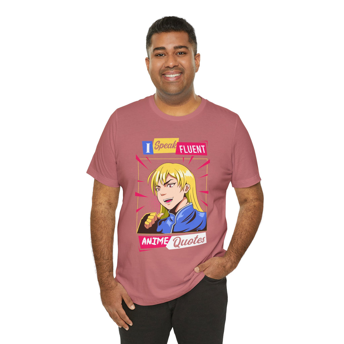 Anime Quotes T-Shirt — "I Speak Fluent Anime Quotes" Retro Manga Style Tee