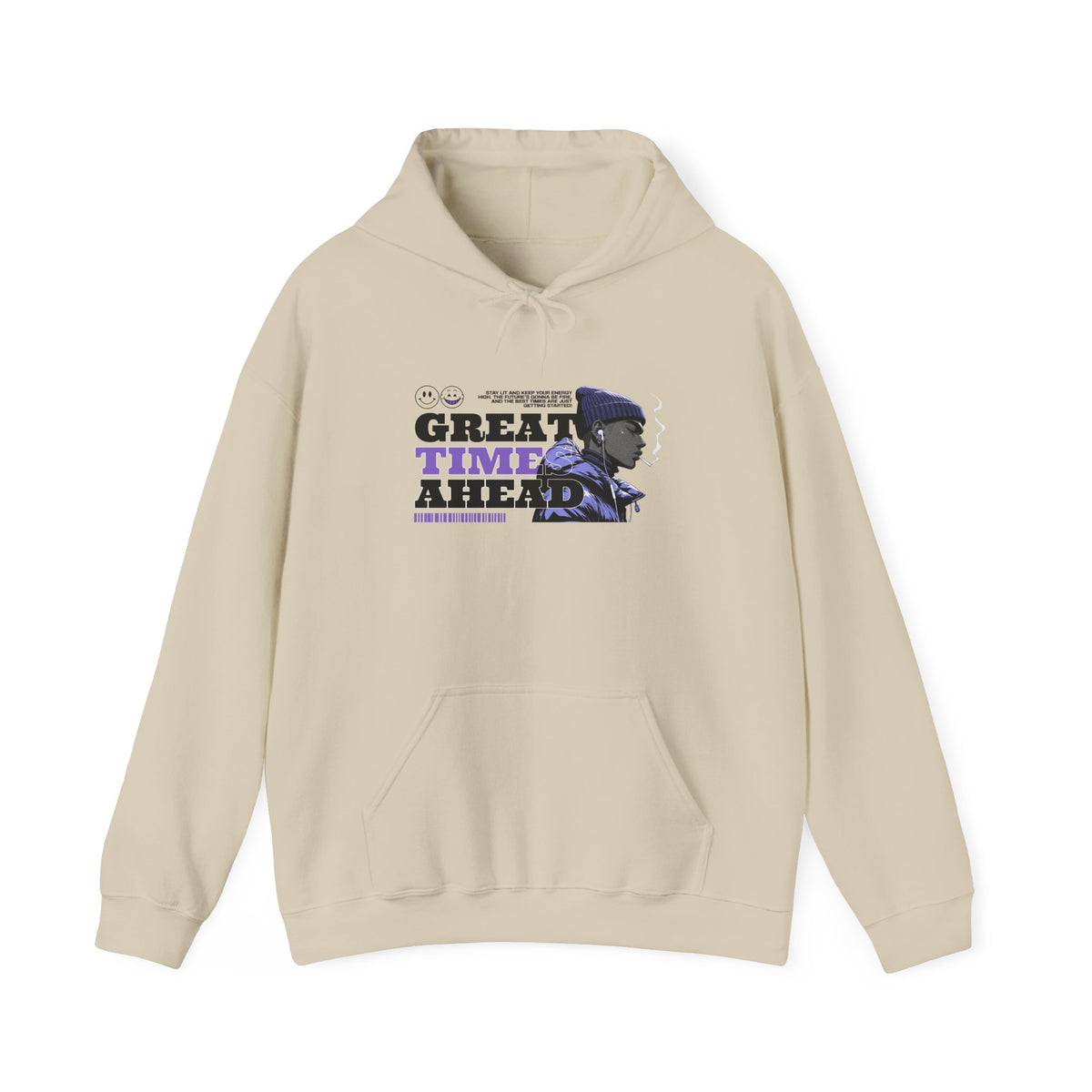 Great Times Ahead Hoodie — Positive Vintage Portrait Pullover