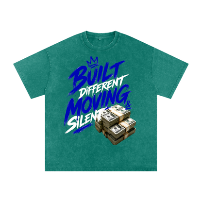 Built Different, Moving Silent Snow-Washed Cotton Tee