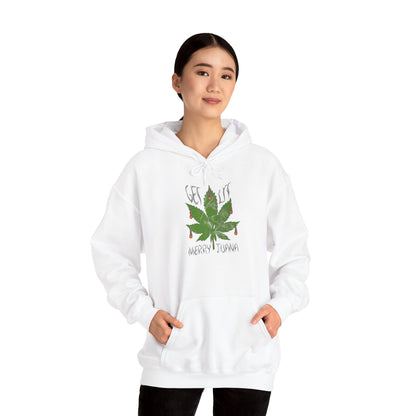 Cannabis Leaf Hoodie - "Get High" Retro Green Graphic Pullover