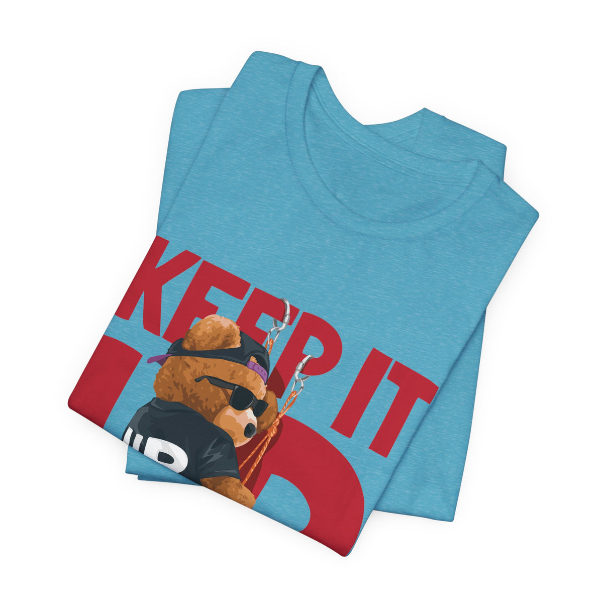 Keep It Up Bear Graphic Tee — Retro Streetwear Teddy T-Shirt