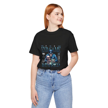 Endgame Got Busted Tee — Police Skull Graphic T-Shirt