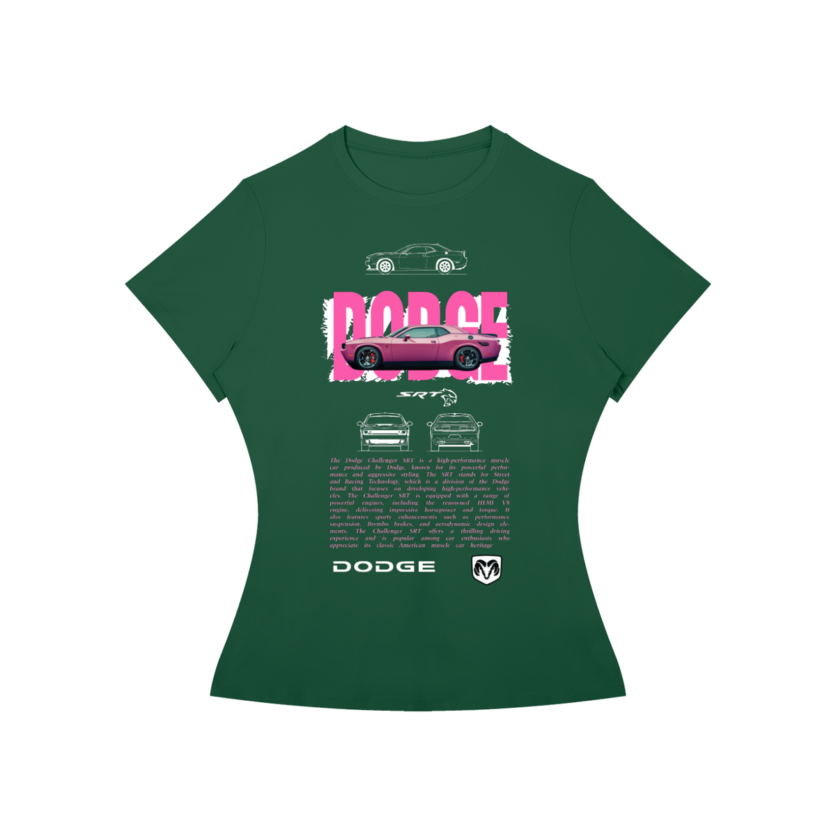 Dodge Challenger SRT Women’s Slim-Fit Graphic Tee