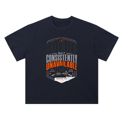 Talented but Unavailable Football Graphic Drop Shoulder Tee