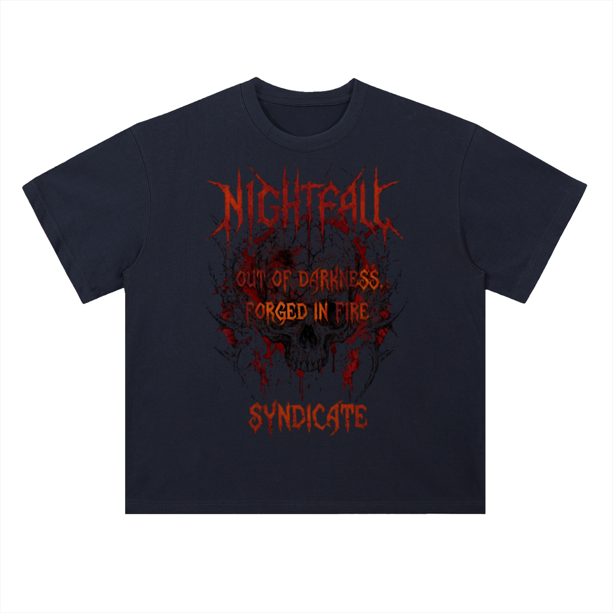 Nightfall Dark Fantasy Graphic Drop Shoulder Tee