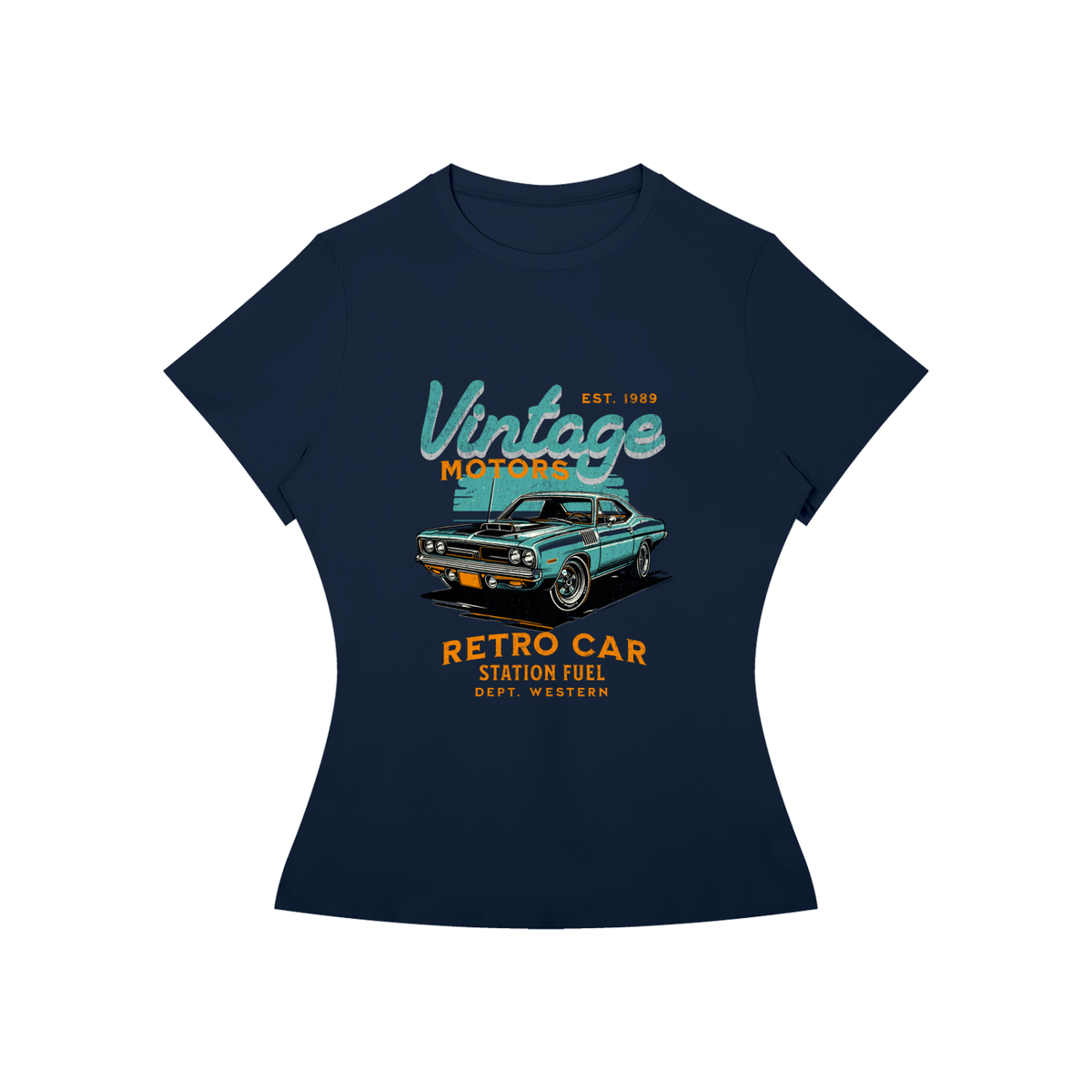 VINTAGE RETRO CAR Slim Fit T-Shirt