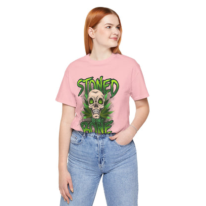 Stoned to the Bone Skull Tee — Cannabis Leaf Graphic T-Shirt