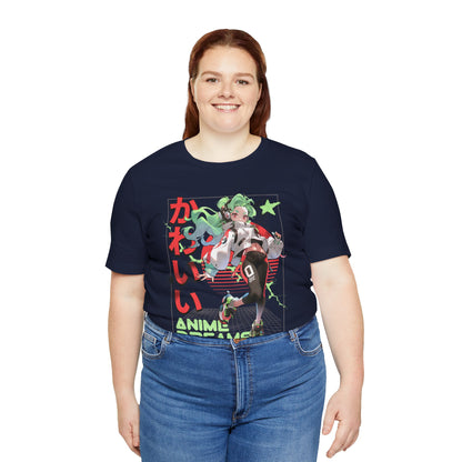 Anime Dreams Kawaii Tee — Neon Retro Anime Girl Graphic T-Shirt