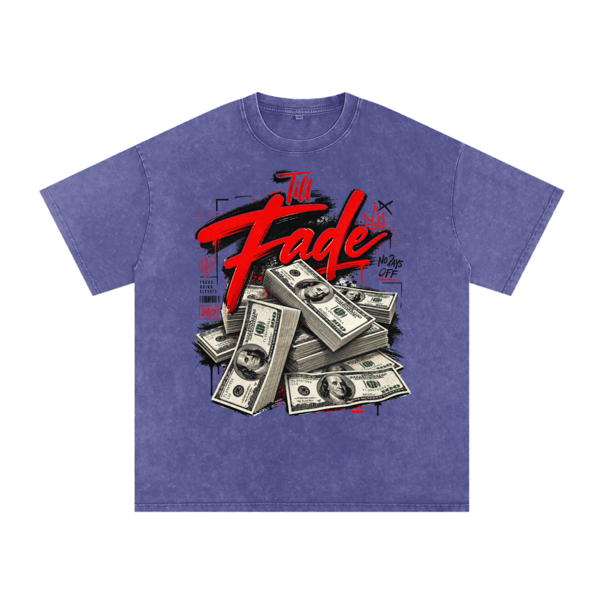Til Fade Snow-Washed Cotton Graphic Tee